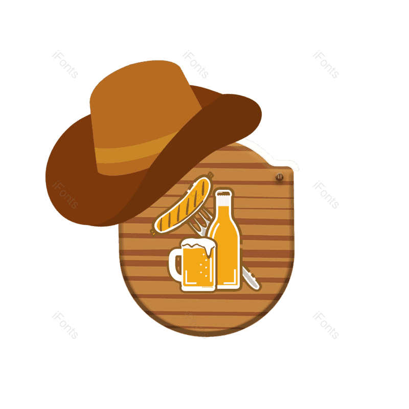 标签图片,图标元素,木质PNG,啤酒免抠素材